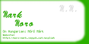 mark moro business card